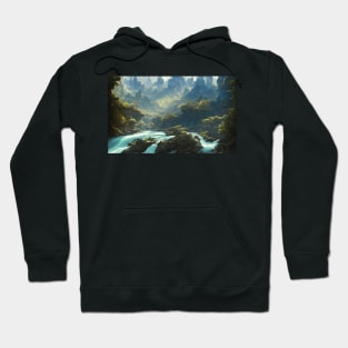 Picture Mountain River Landscape Hoodie